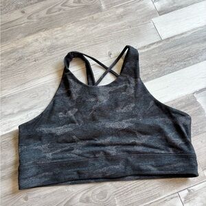 Vuori Charcoal Camouflage Sports Bra
